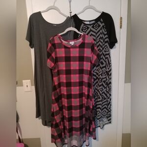 LuLaRoe Carly Dresses Size Large (includes all 3)